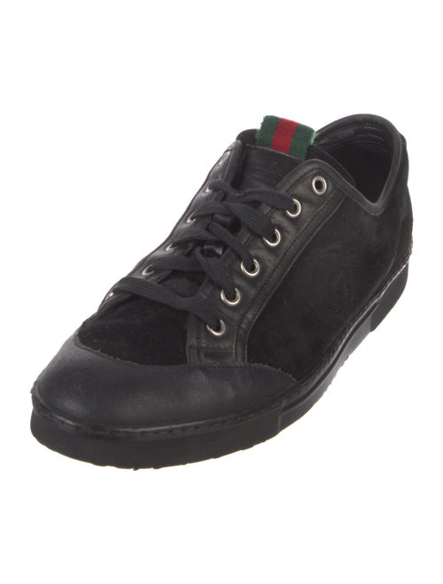 Gucci Web Accent Suede Sneakers