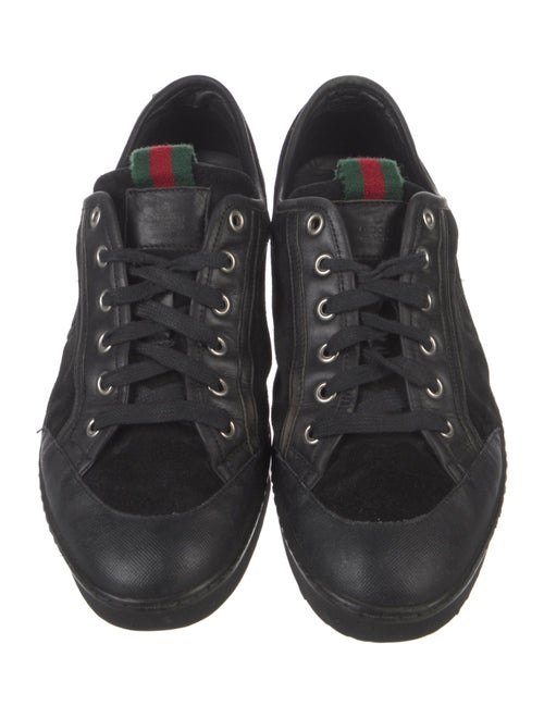 Gucci Web Accent Suede Sneakers