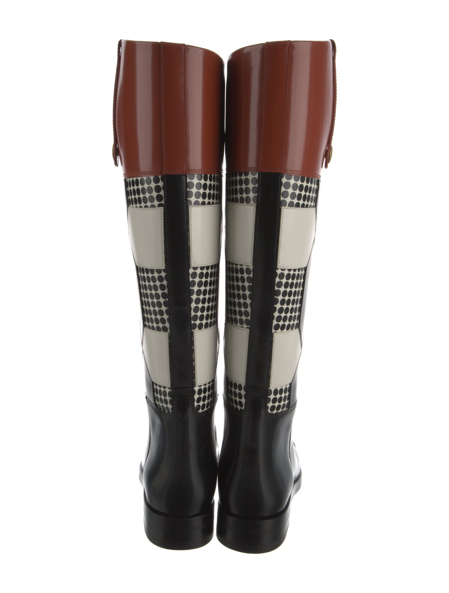 Gucci Interlocking G Logo Leather Riding Boots