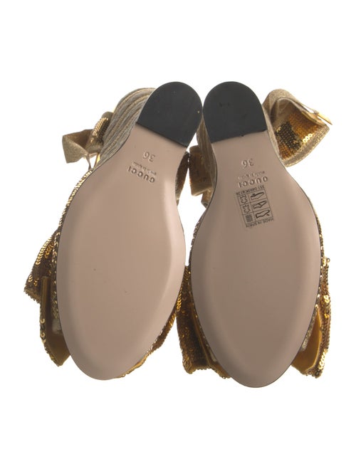 Gucci Sequins Bow Accents D'Orsay Pumps