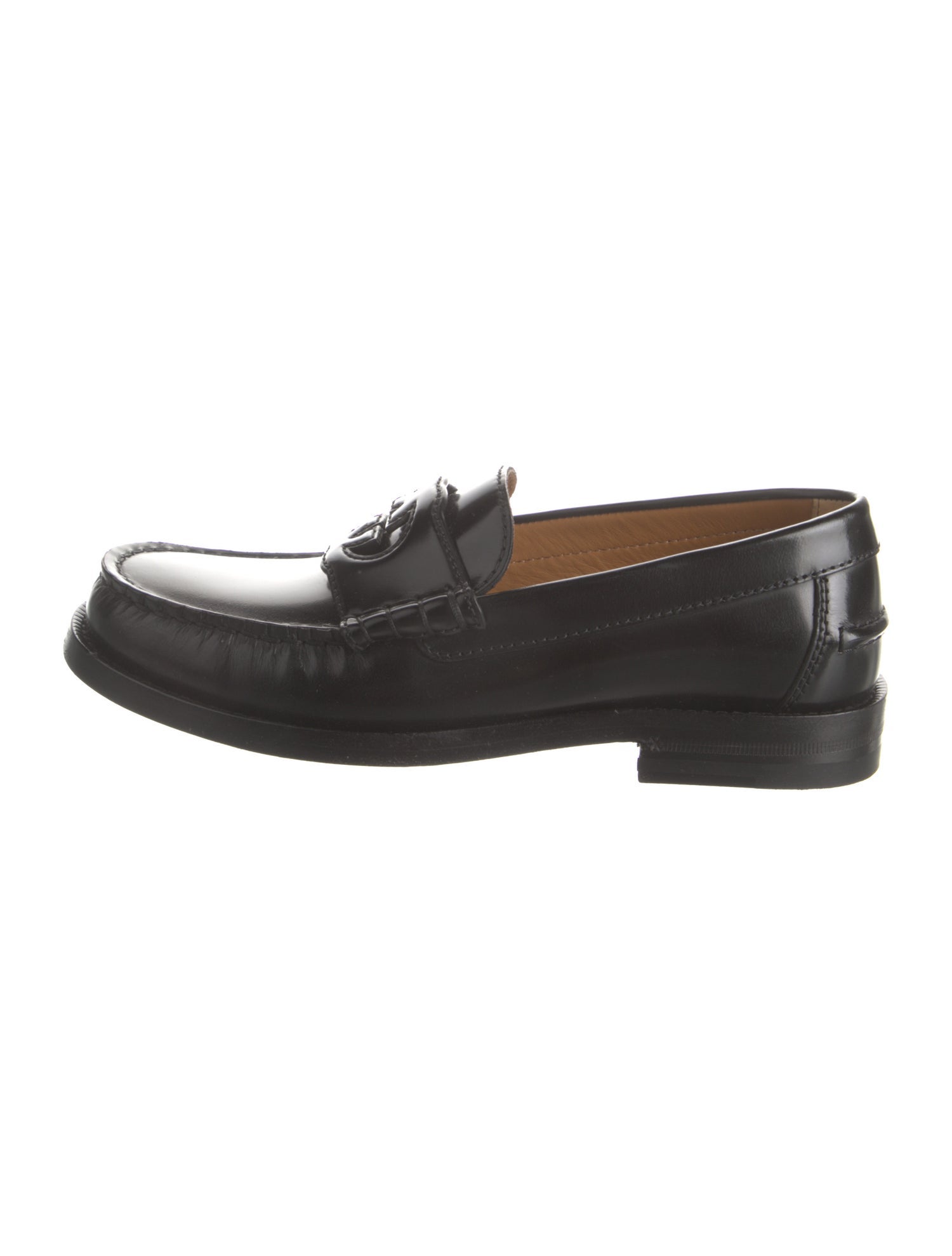 Gucci Interlocking G Logo Leather Loafers w/ Tags