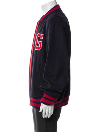 Gucci 2017 Sylvie Web Accent Varsity Jacket