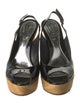 Gucci Patent Leather Colorblock Pattern Slingback Pumps