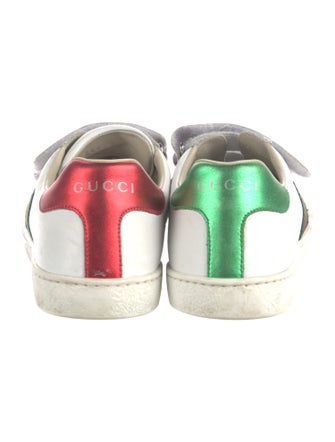 Gucci Web Accent Leather Sneakers