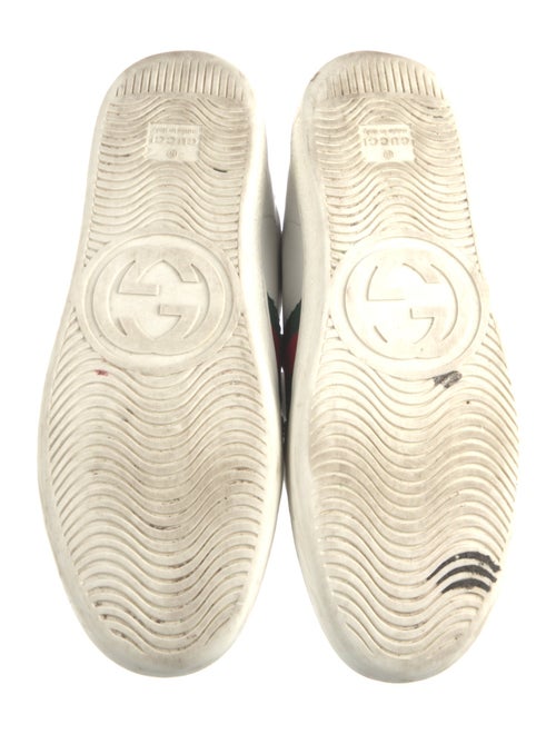 Gucci Web Accent Leather Sneakers