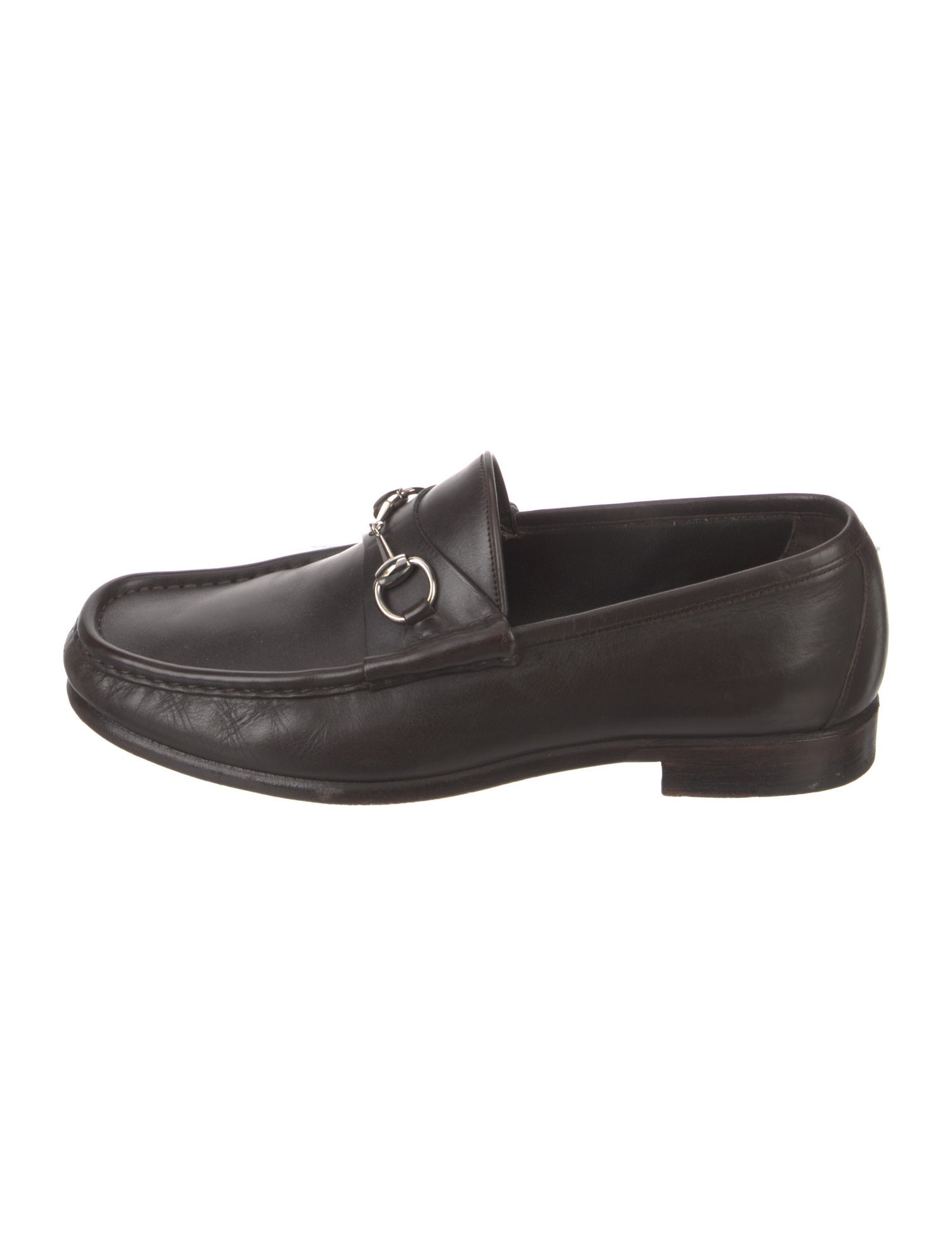 Gucci Horsebit Accent Leather Dress Loafers