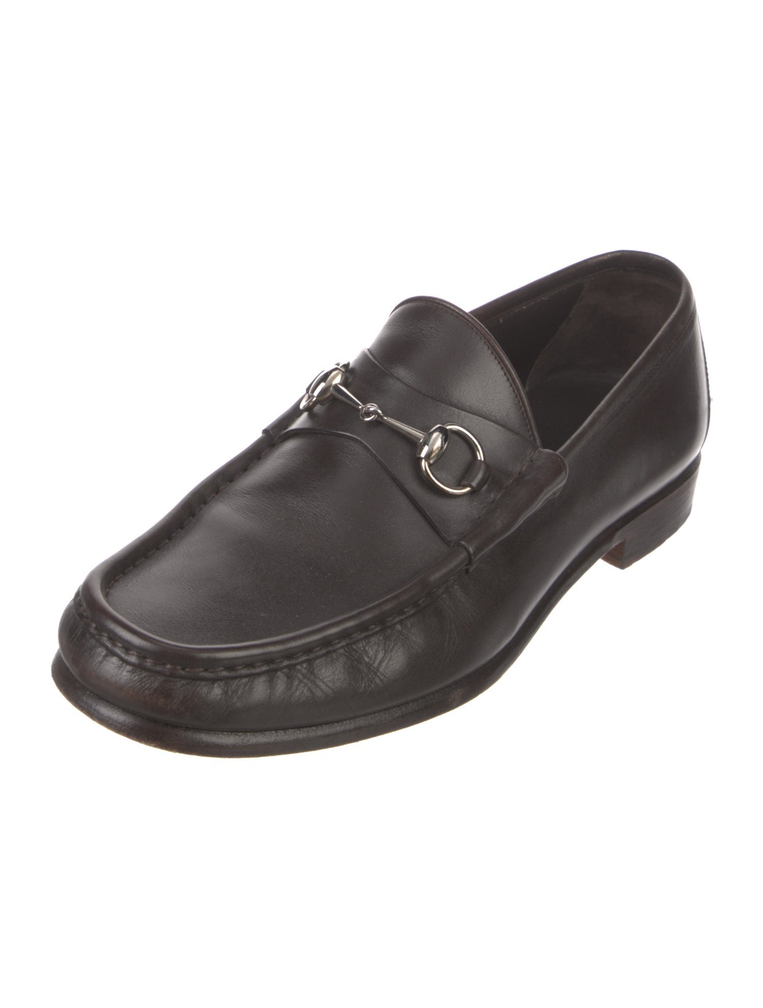 Gucci Horsebit Accent Leather Dress Loafers