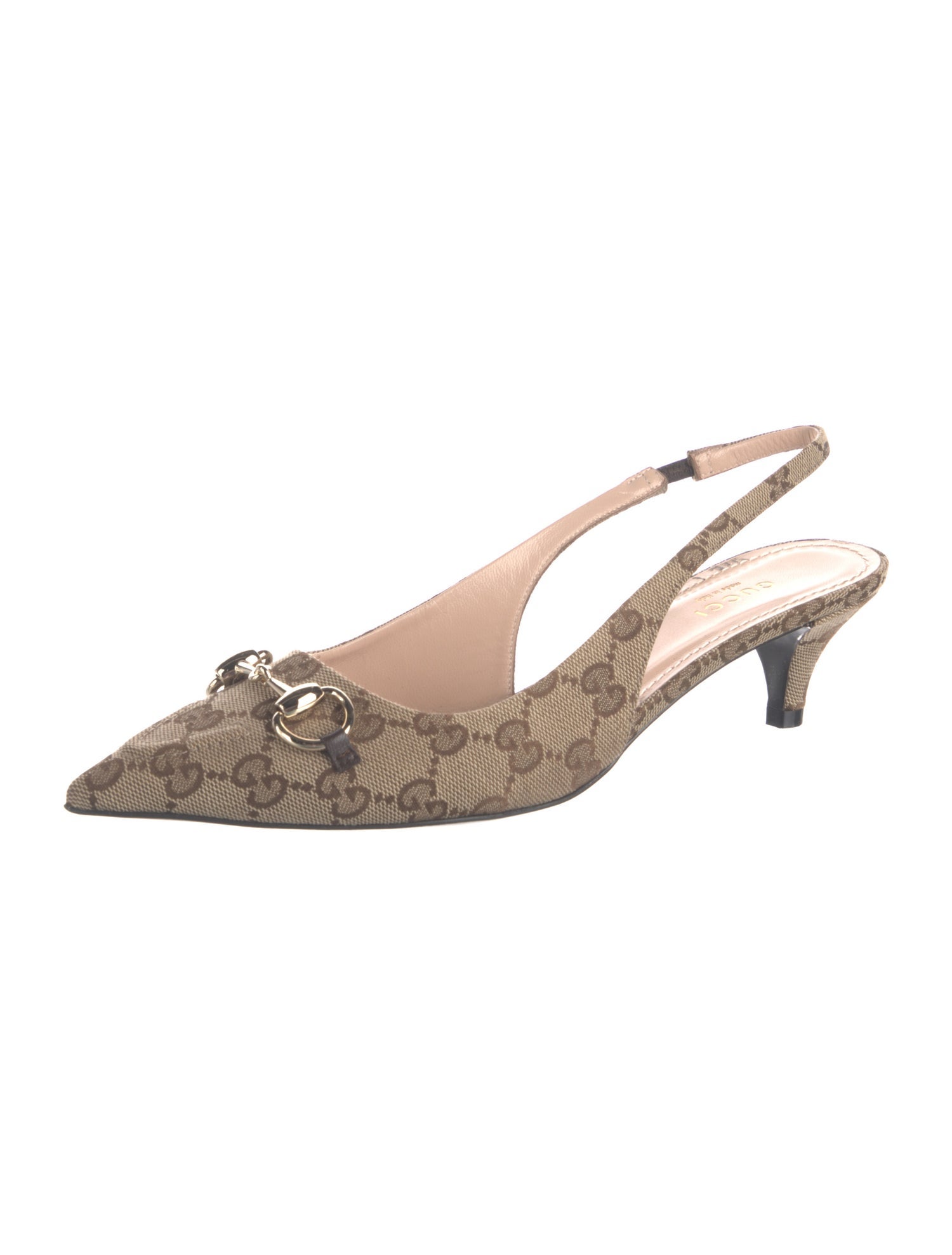 Gucci GG Canvas Canvas Slingback Pumps
