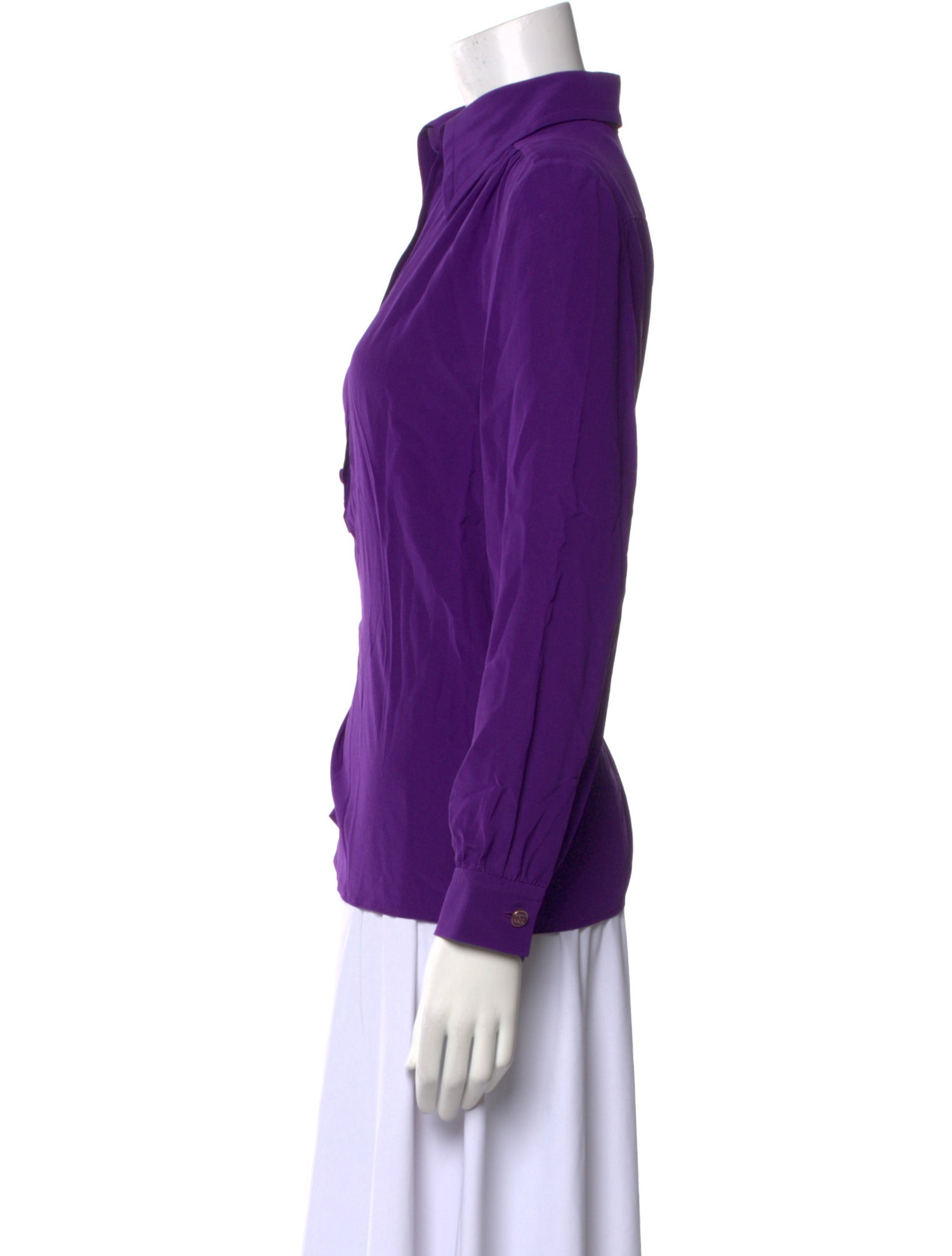 Gucci Silk Long Sleeve Polo