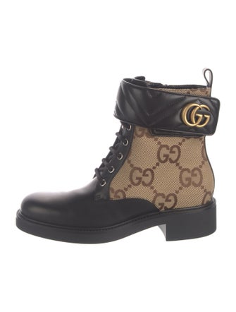 Gucci GG Canvas Canvas Combat Boots
