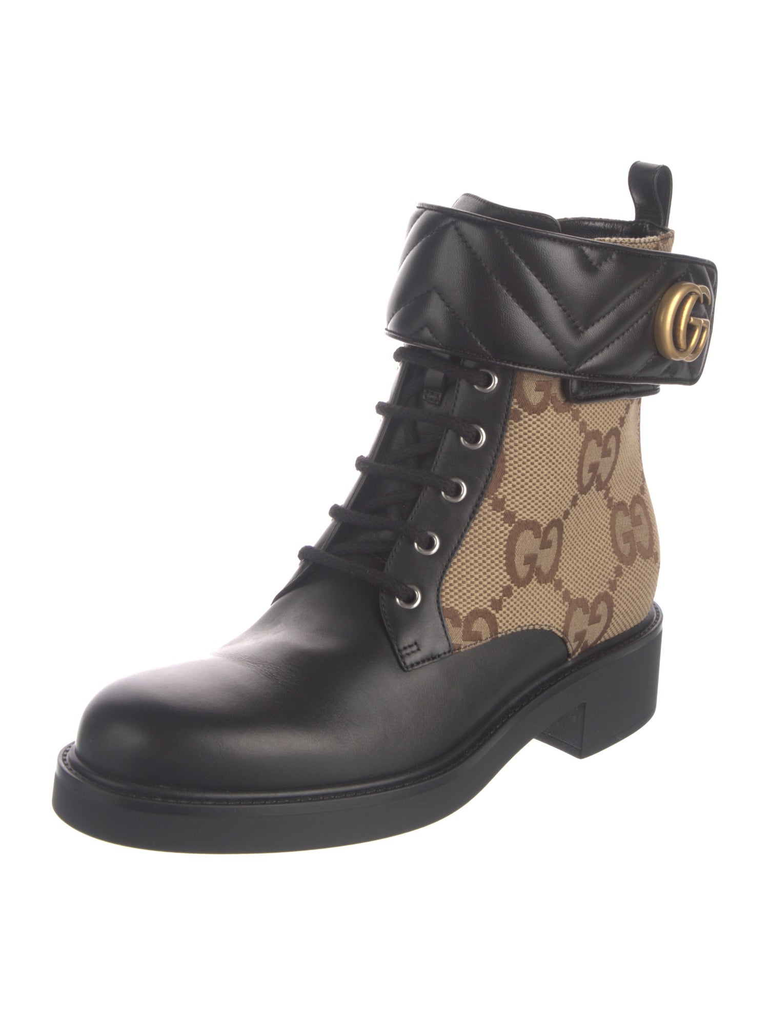 Gucci GG Canvas Canvas Combat Boots