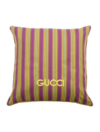 Gucci Large Striped Throw Pillow
