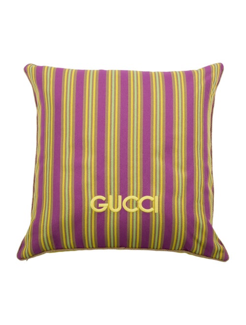 Gucci Large Striped Throw Pillow