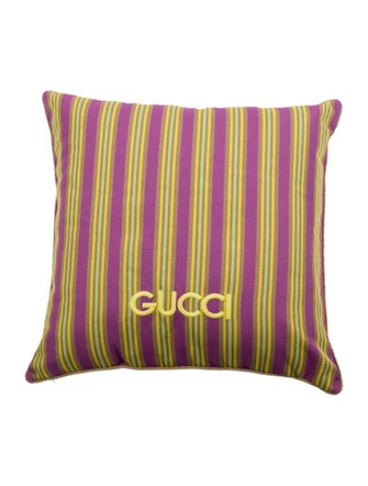 Gucci Large Striped Throw Pillow