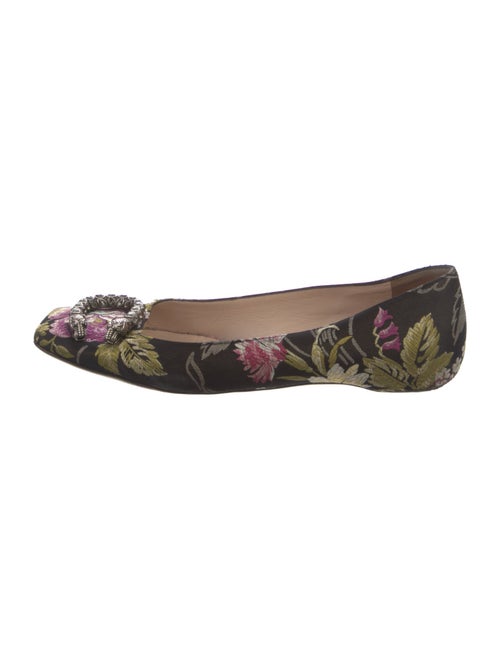 Gucci Dionysus Accent Floral Print Ballet Flats