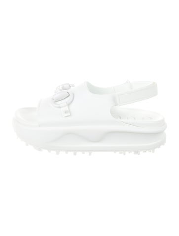 Gucci Sandals Horsebit Accent Rubber Slides IT 37 | 7