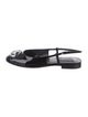 Gucci Double G Logo Patent Leather Slingback Flats