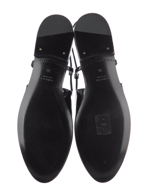 Gucci Double G Logo Patent Leather Slingback Flats