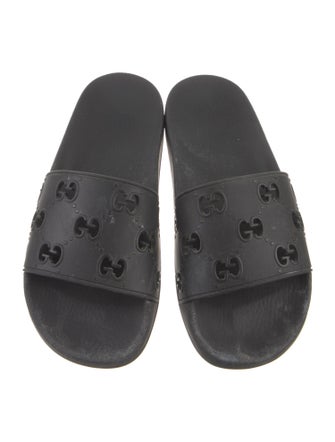 Gucci Rubber Cutout Accent Slides