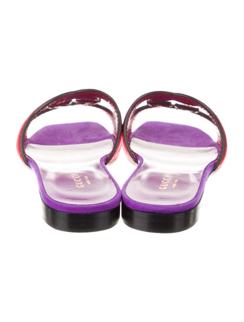 Gucci Suede Printed Slides