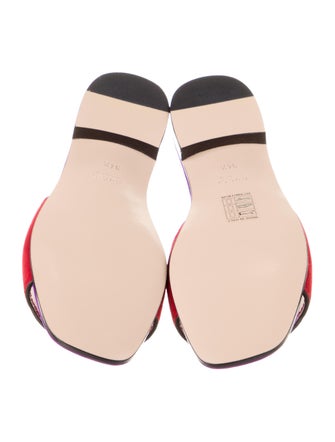 Gucci Suede Printed Slides