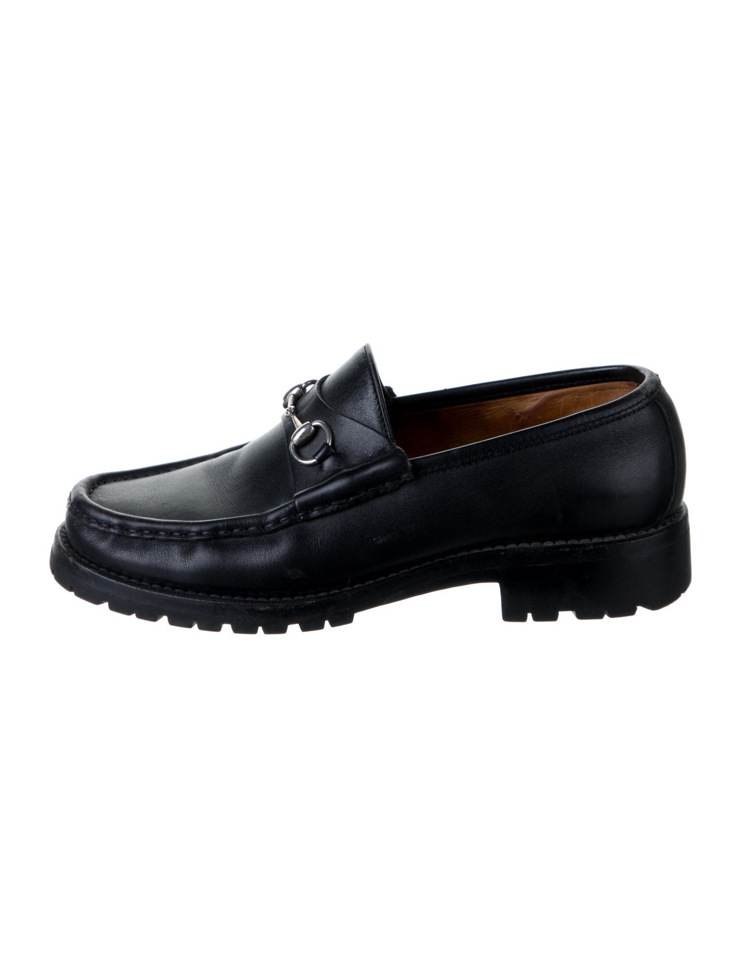 Gucci Horsebit Accent Leather Dress Loafers