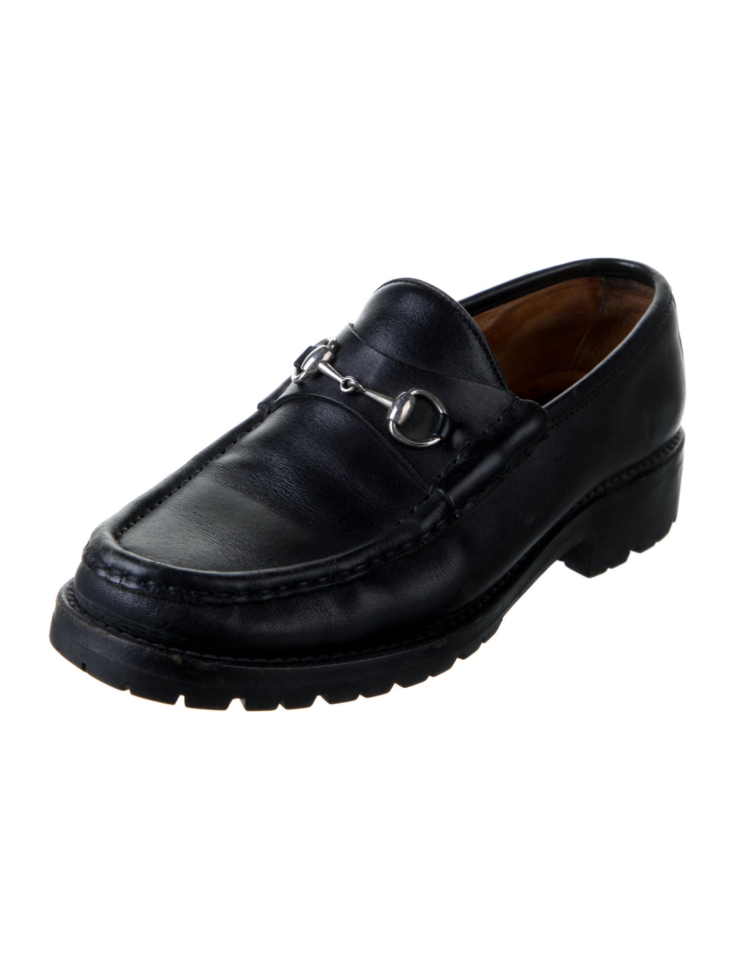 Gucci Horsebit Accent Leather Dress Loafers