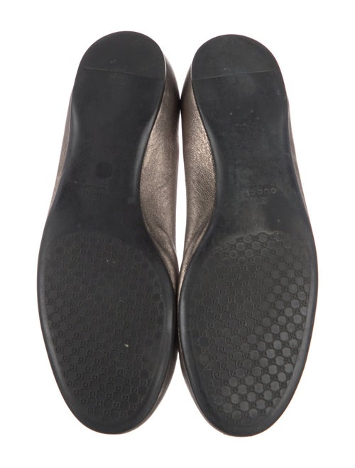Gucci Interlocking G Logo Leather Ballet Flats