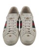 Gucci Web Accent Leather Sneakers