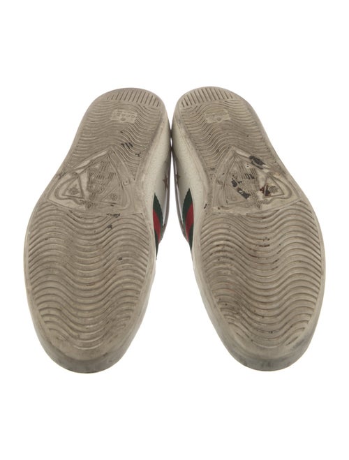 Gucci Web Accent Leather Sneakers