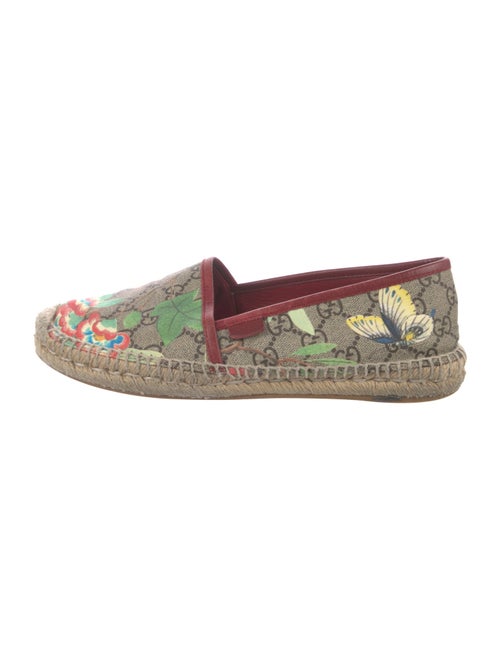 Gucci Flora Print Whipstitch Trim Espadrilles