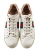 Gucci Web Accent Leather Sneakers