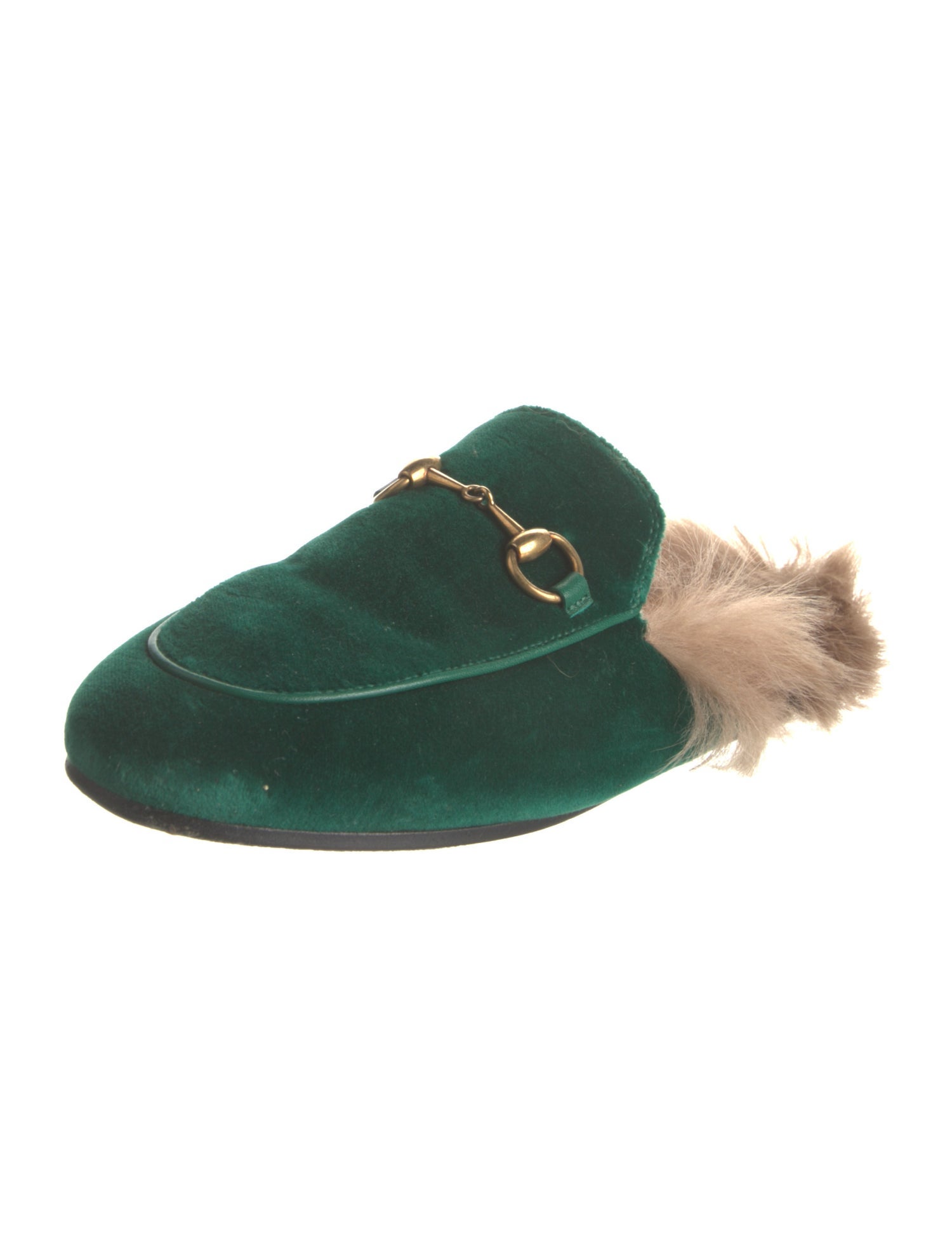 Gucci Horsebit Accent Velvet Mules