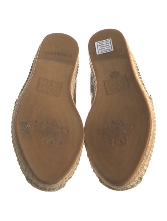 Gucci GG Supreme Leather Trim Embellishment Espadrilles