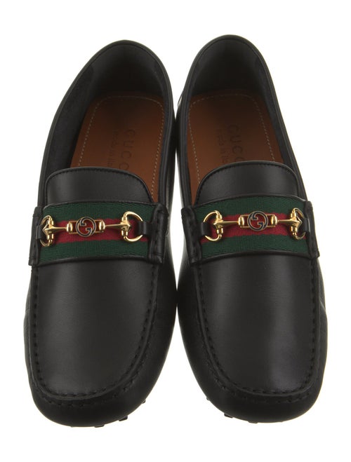 Gucci Web Accent Leather Drivers