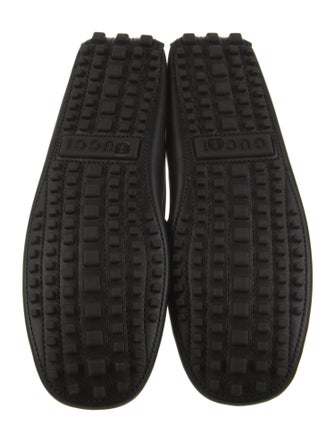 Gucci Web Accent Leather Drivers