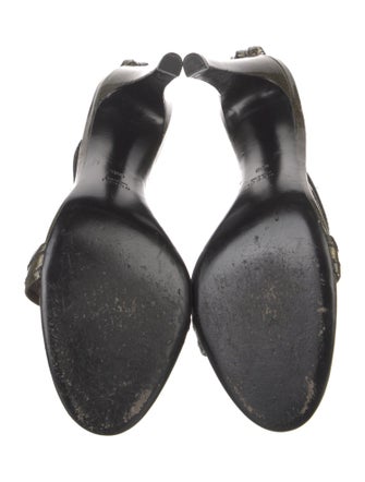 Gucci Interlocking G Logo Patent Leather Sandals