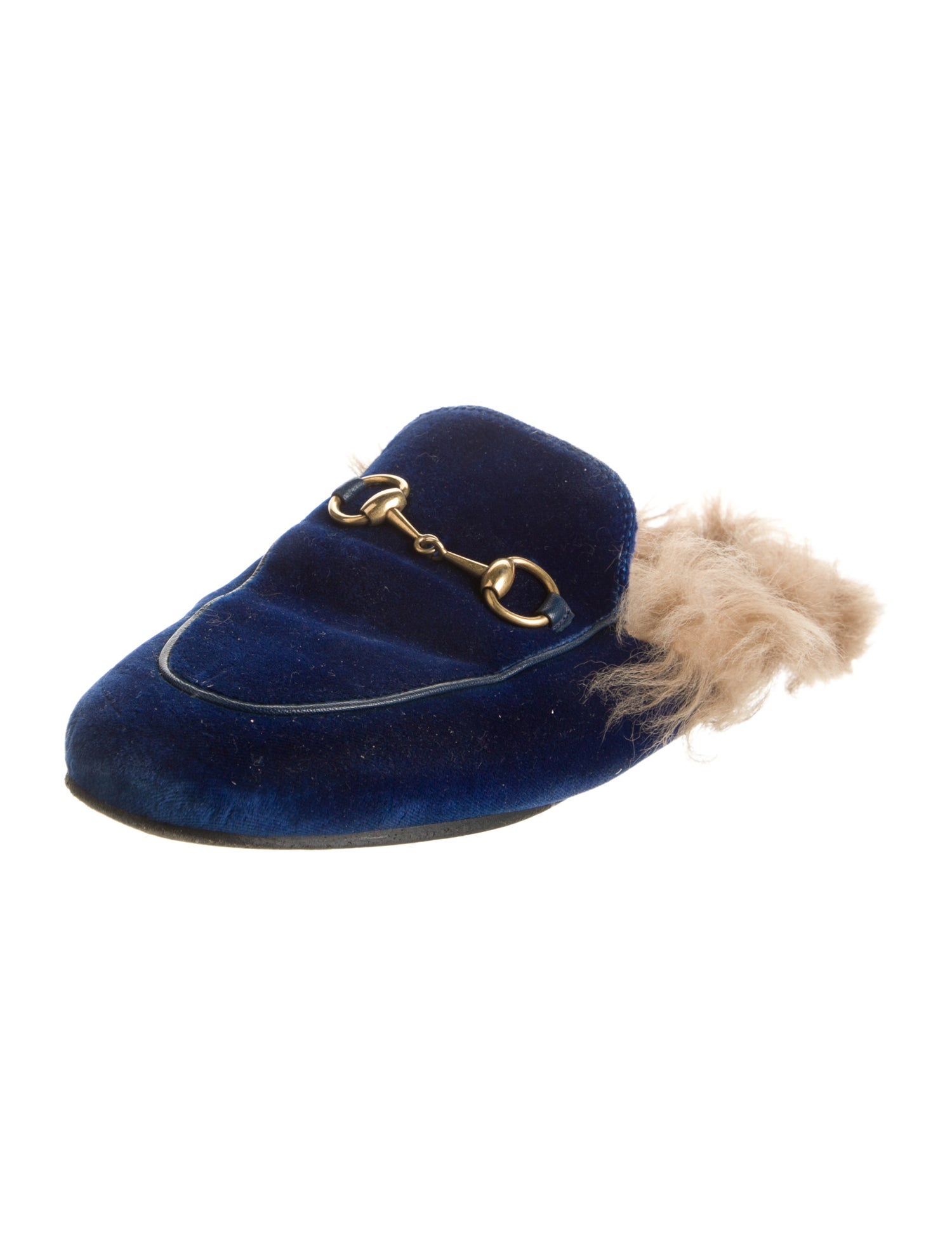 Gucci Horsebit Accent Velvet Mules