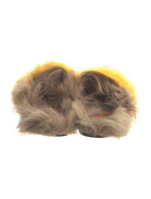 Gucci 1955 Horsebit Accent Fur Mules