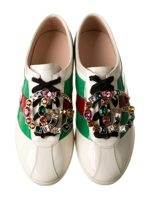 Gucci GG Crystal Patent Leather Sneakers
