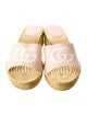 Gucci Double G Logo Leather Espadrilles