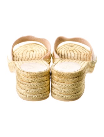 Gucci Double G Logo Leather Espadrilles