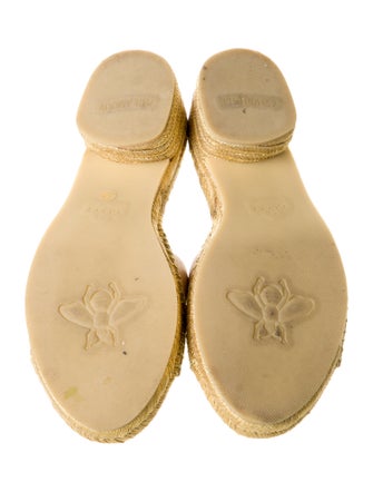 Gucci Double G Logo Leather Espadrilles