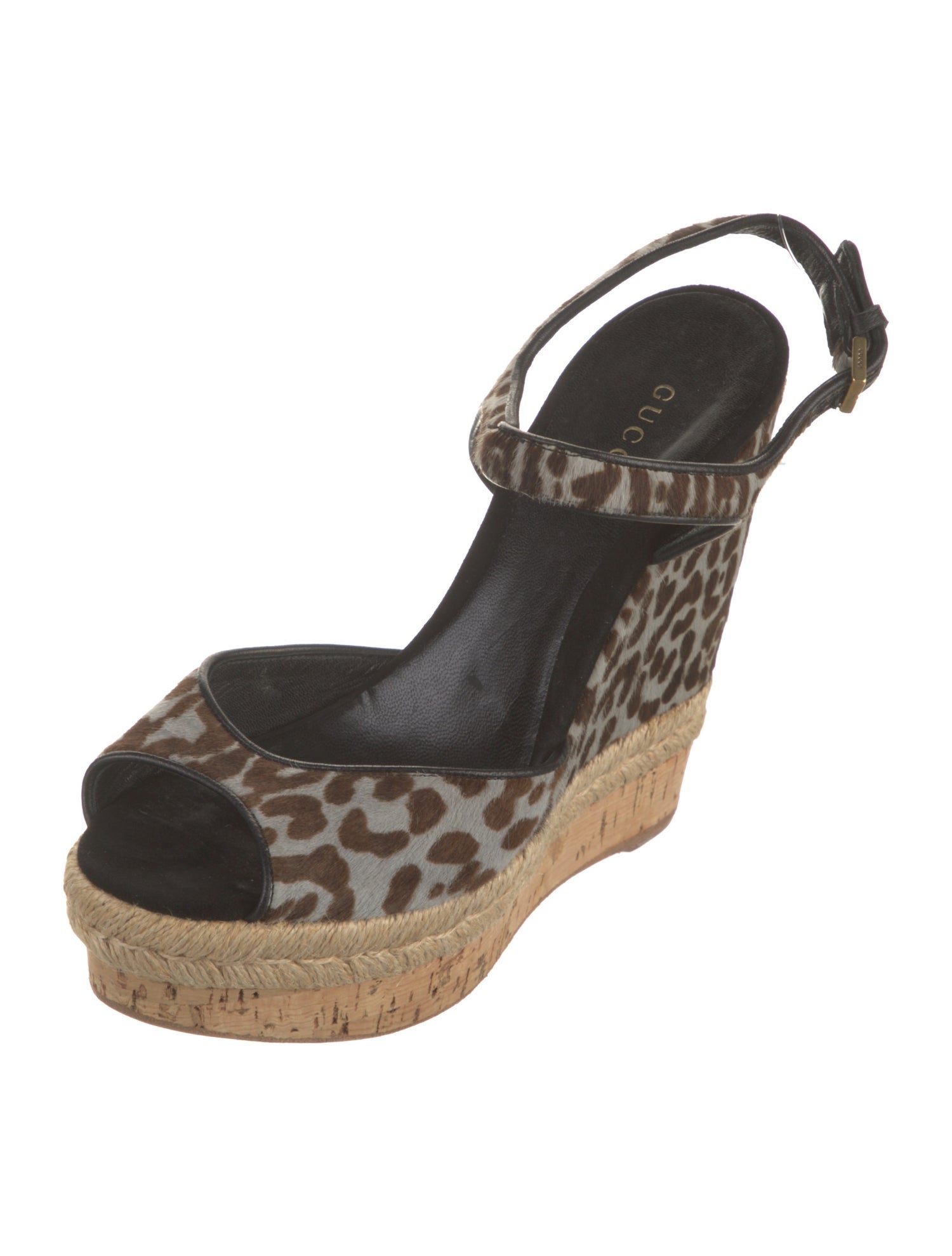 Gucci Ponyhair Animal Print Espadrilles