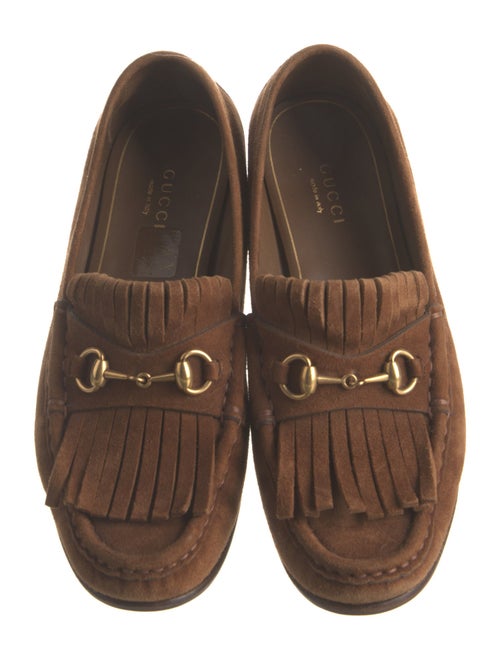 Gucci Horsebit Accent Suede Loafers