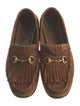 Gucci Horsebit Accent Suede Loafers