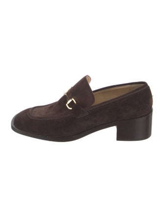Gucci Horsebit Accent Suede Loafers