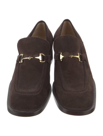 Gucci Horsebit Accent Suede Loafers