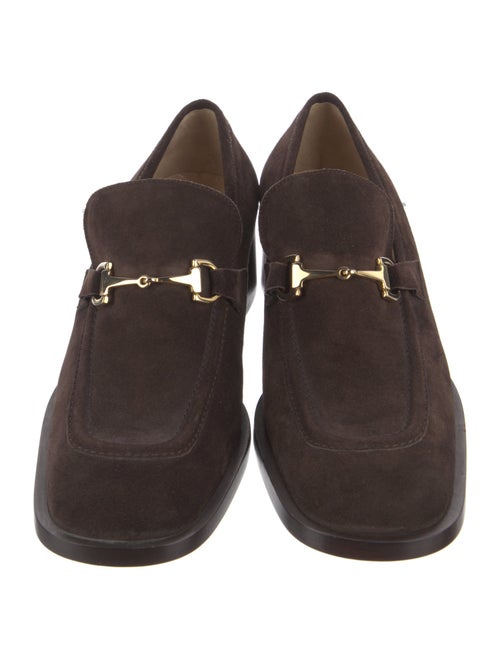 Gucci Horsebit Accent Suede Loafers