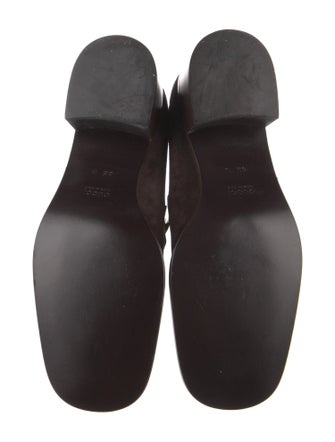 Gucci Horsebit Accent Suede Loafers